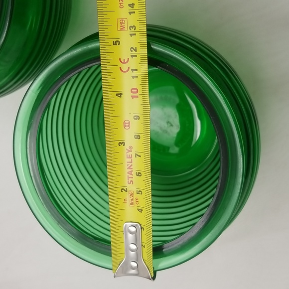 National Potteries Glass Division Emerald Green Planter Vases - Picture 5 of 13